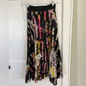 Happy Few Bohemian Wide Leg Lightweight Colorful Pull On Cotton Pants Artsy S/M